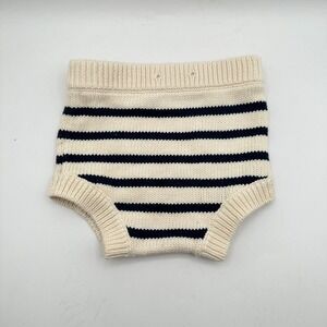 Minnow‎ Breton Bloomers Baby Cream Blue Striped Knit Shorts 18-24 Months Play